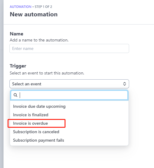 Automation Step 1